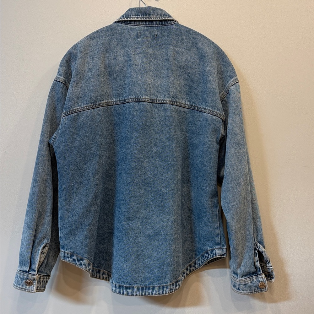 STEVE MADDEN Denim Shirt Jacket in Color Washed Blue - Picture 6 of 13